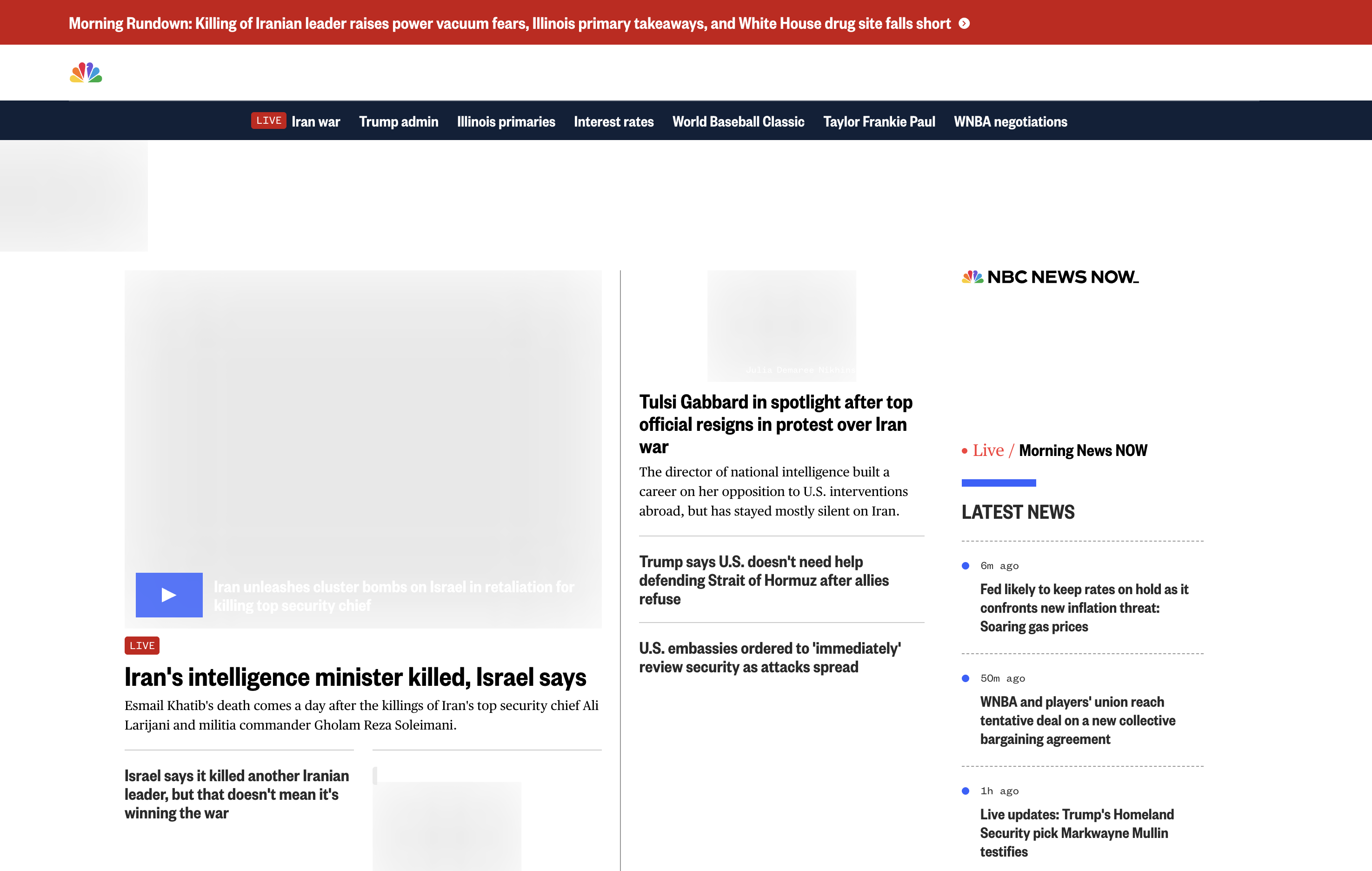 Original NBC News page from the Wayback Machine, viewable on-platform